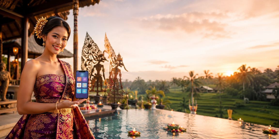 Suasana festival dengan aplikasi casino mobile yang ramai dan meriah