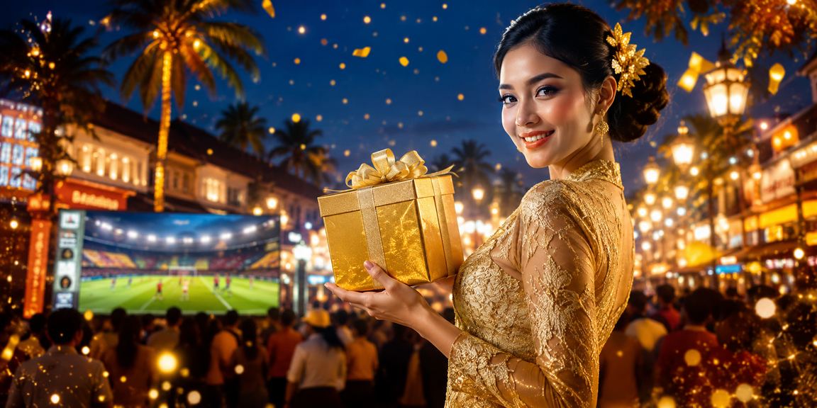 Suasana festival hiburan yang meriah dengan banyak peserta dewasa yang antusias