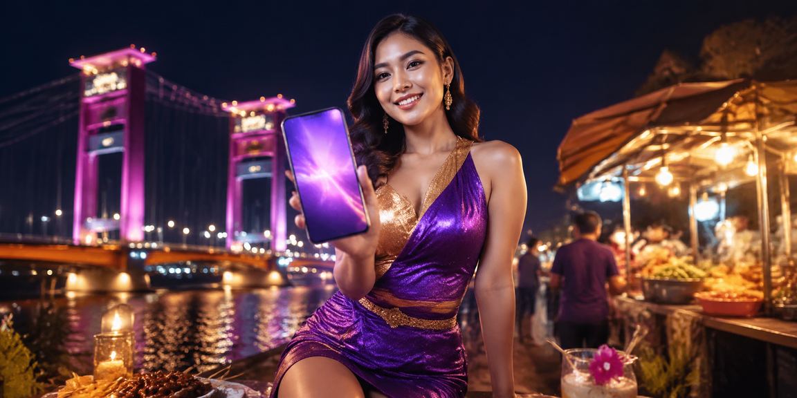 Model menggunakan smartphone untuk mengakses casino mobile dengan nyaman